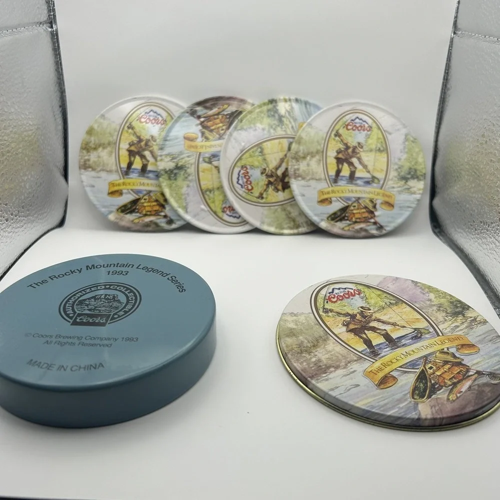 VTG 1993 Coors Rocky Mountain‎ Legend Coaster Set – 4 Pack